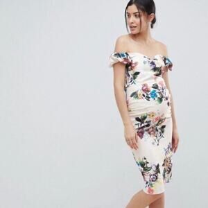 Little Mistress off the shoulder bodycon dress size 6 NWT